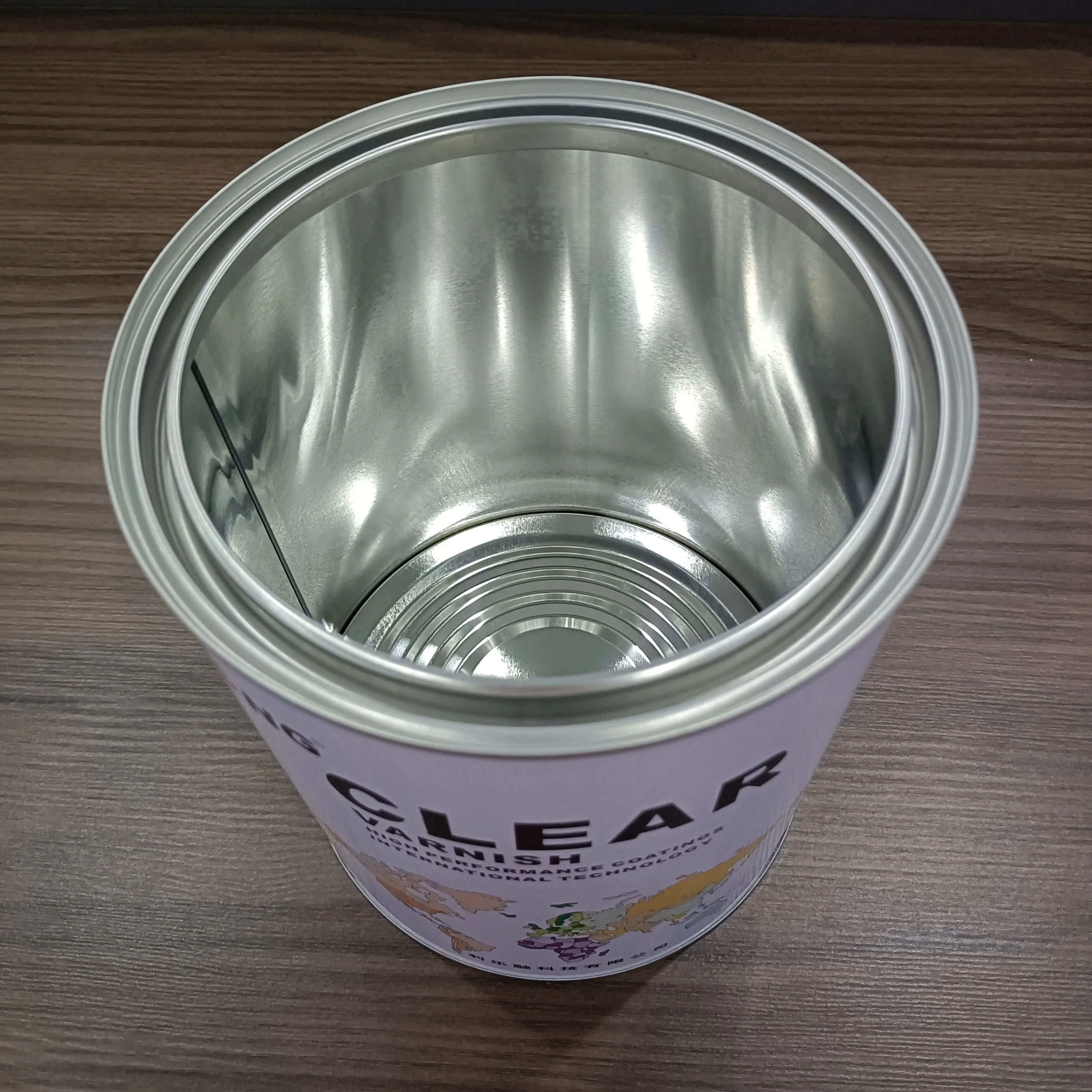 Mouth open steel bucket 3.6L tin