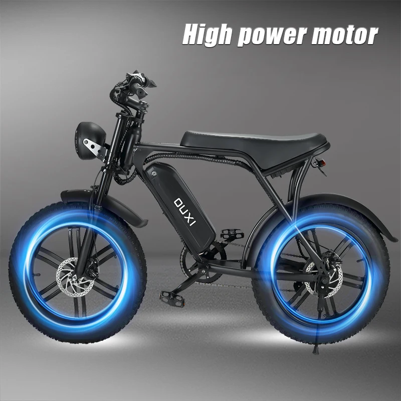 OUXI V8 Electric Bike Fat Tire Ebike Double Battery Version 2.0 Version Duo Battery