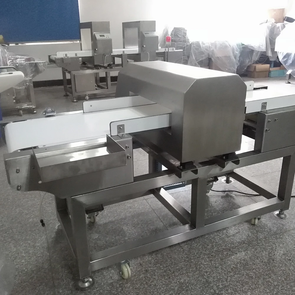Auto-conveying metal detection systems food detector in plastic with Air jet rejector