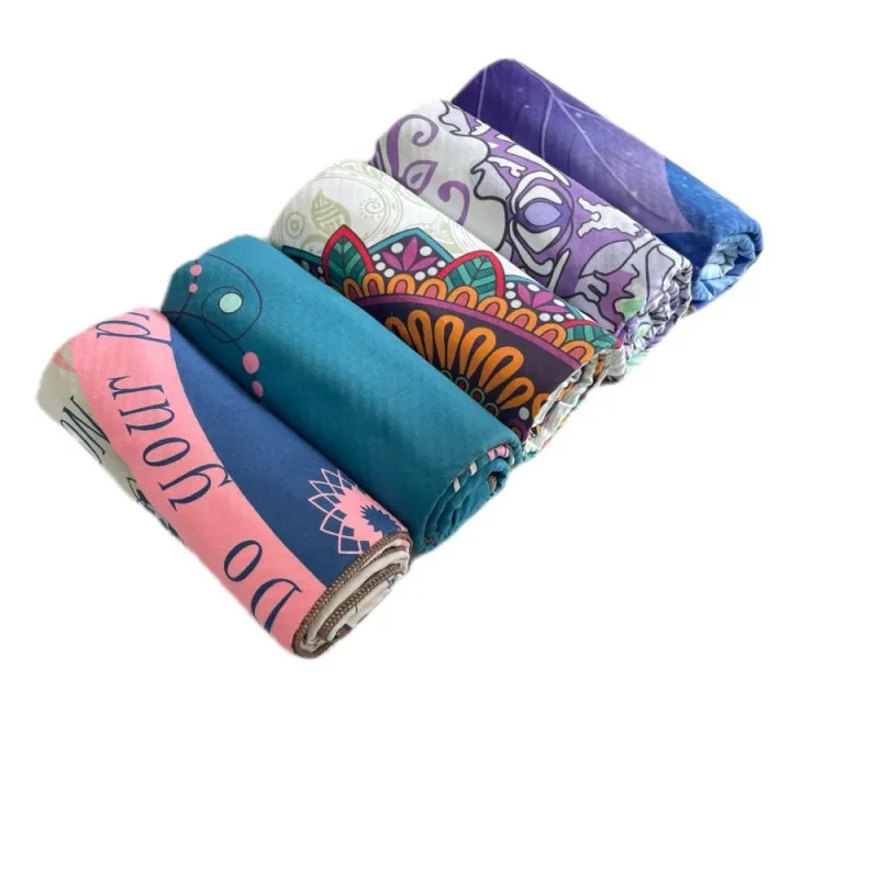 Высокое качество быстрая Сублимация китайский поставщик дешевый рекламный нескользящий длинный пользовательский коврик для йоги полотенце