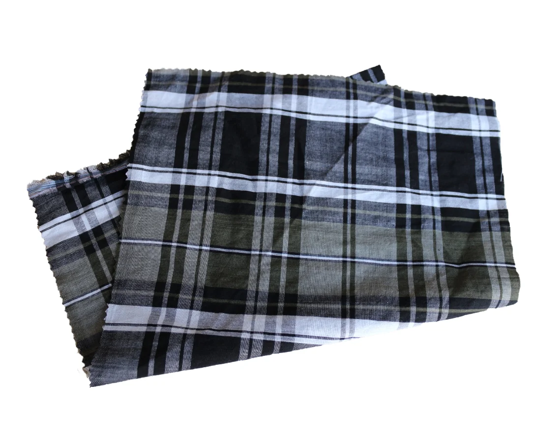 
100% cotton gingham tartan check plaid yarn dyed fabric for garment shirt 