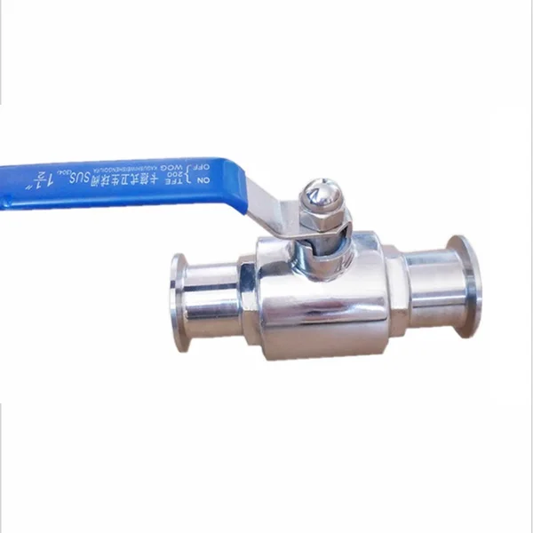 Sanitary Control Valve Stainless Steel 2 Way Tri Clamp Direct Way Ball Valve for Food Beverage Quick Connect Ball Valve