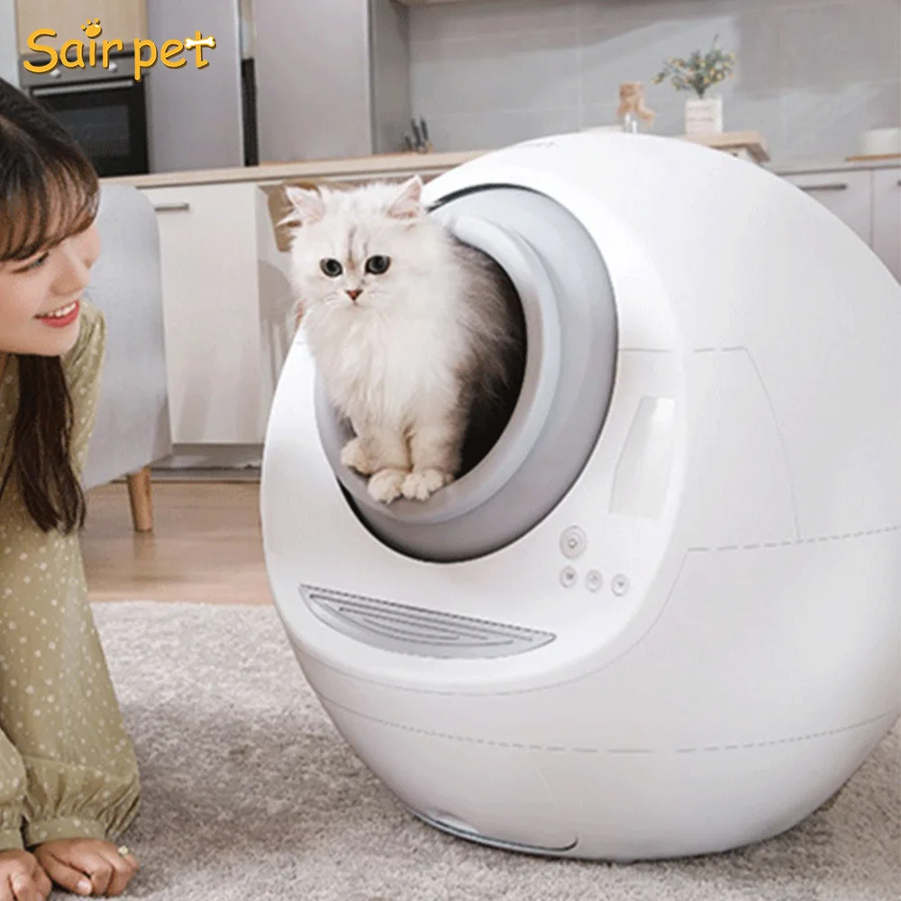  Большой интеллектуальный кошачий Туалет автоматический самоочищающийся Большое пространство интеллигентая (ый) Наполнитель для кошачьего туалета наполнитель коробка самоочистки