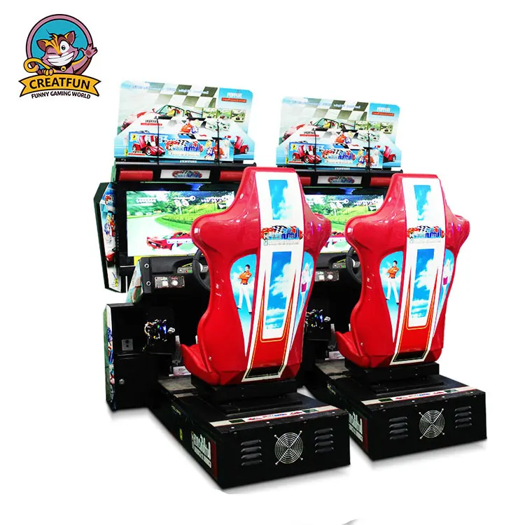 Factory price indoor coin operated video exciting car racing machine arcade games car race game