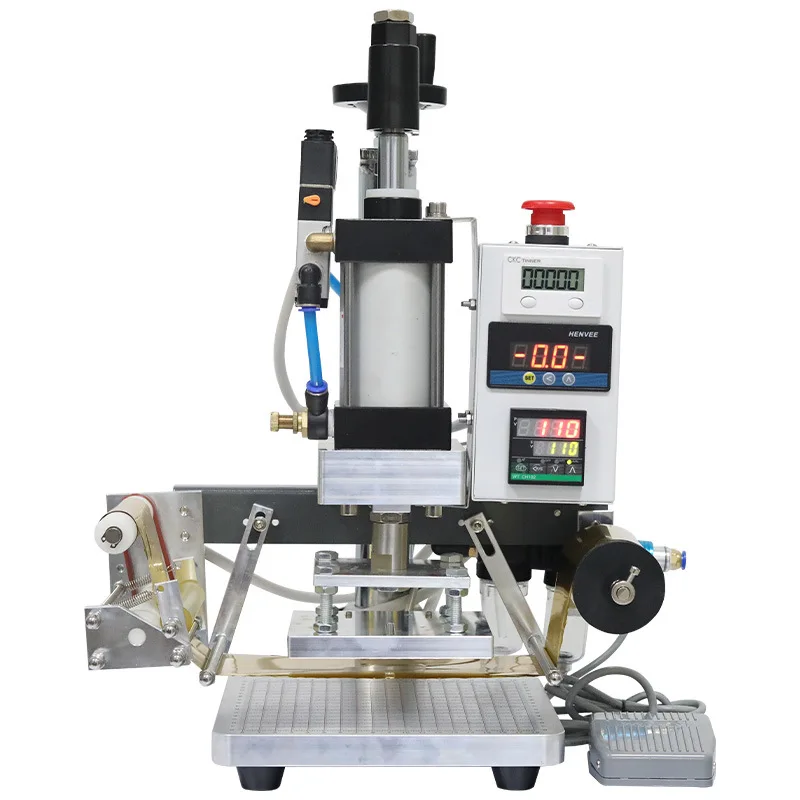 Small Desktop Pneumatic Hot Stamping Machine, Leather Packaging Logo Hot Pressing Hot Stamping Machine