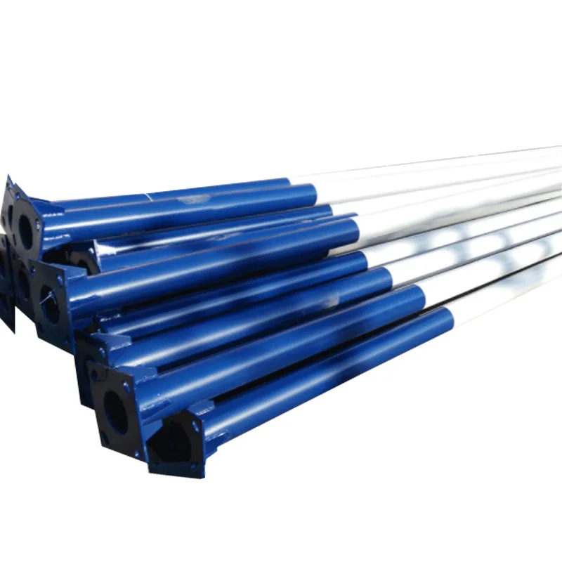 outdoor lighting poles accessories 2.5 m 3 m 4 m 5m all in one round galvanized solar street light pole for pedestrian driveway