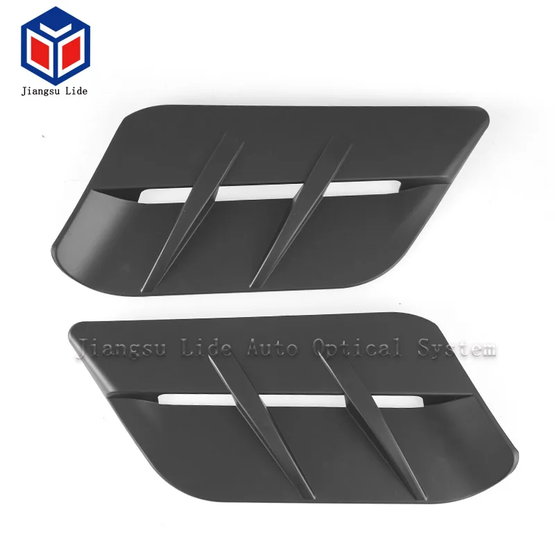 Black Engine Hood Air Outlet Vent Moulding Cover Trim Decorative For Dodge Challenger 2015+