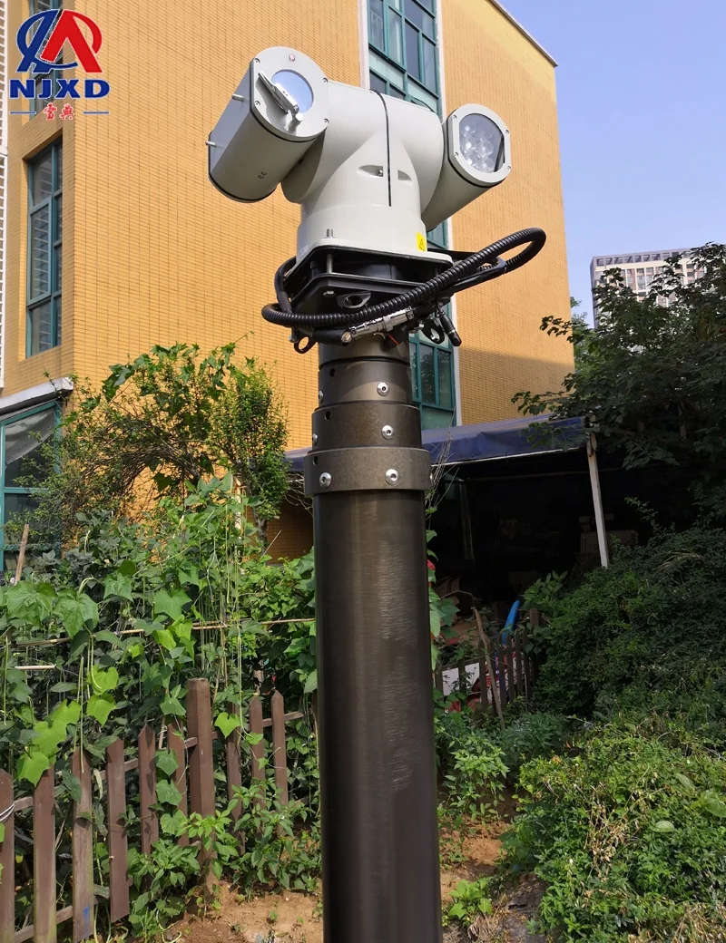 XD681 tripod pneumatic telescopic mast for CCTV camera