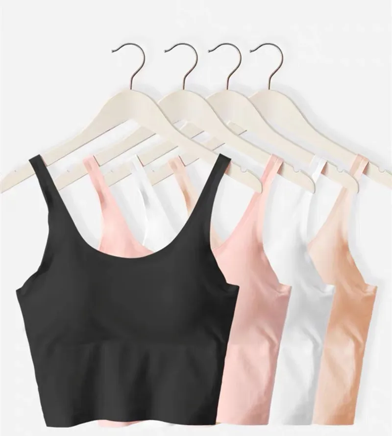 
New design Asia hot selling women wide shoulder strap underwear one piece seamless bra tube top camisole 