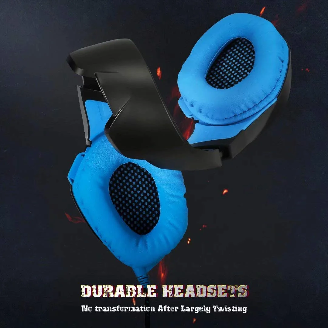 PC PS4 PS5 Gaming Headphones Blue Light 50mm Louderspeaker 3.5mm Interface K1B Gaming Headset Ready to Ship