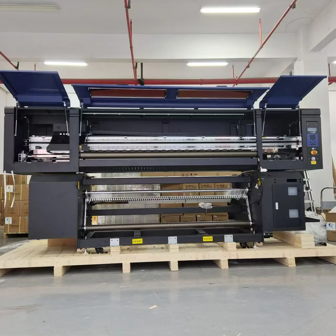 Professional Digital Inkjet Printer 8 Head 1.9m Silent Linear Guide I3200 with Heat Press Machine for Sublimation Printing