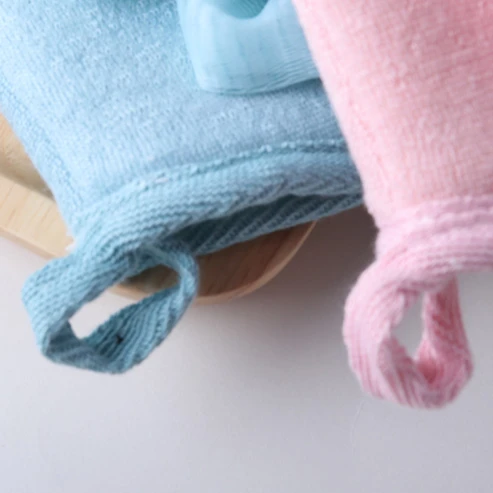 Amazon Hot Selling Portable Bath Gloves Double Sides Bath Gloves Exfloating Bath Gloves Soft Remove Dead Skin