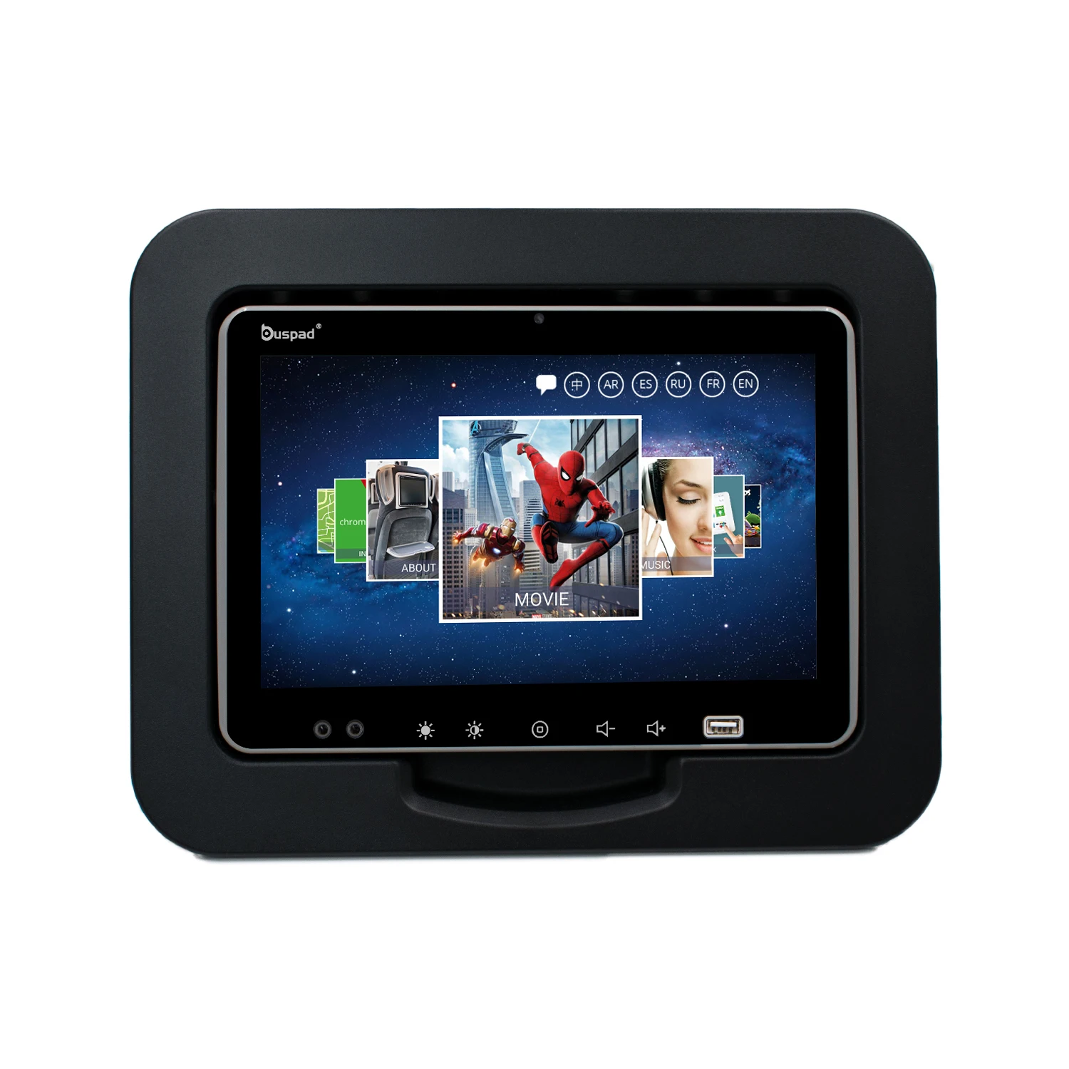 Customized 9 Inch android monitor for Bus VOD entertainment system  with wifi headrest LCD tft touch screen