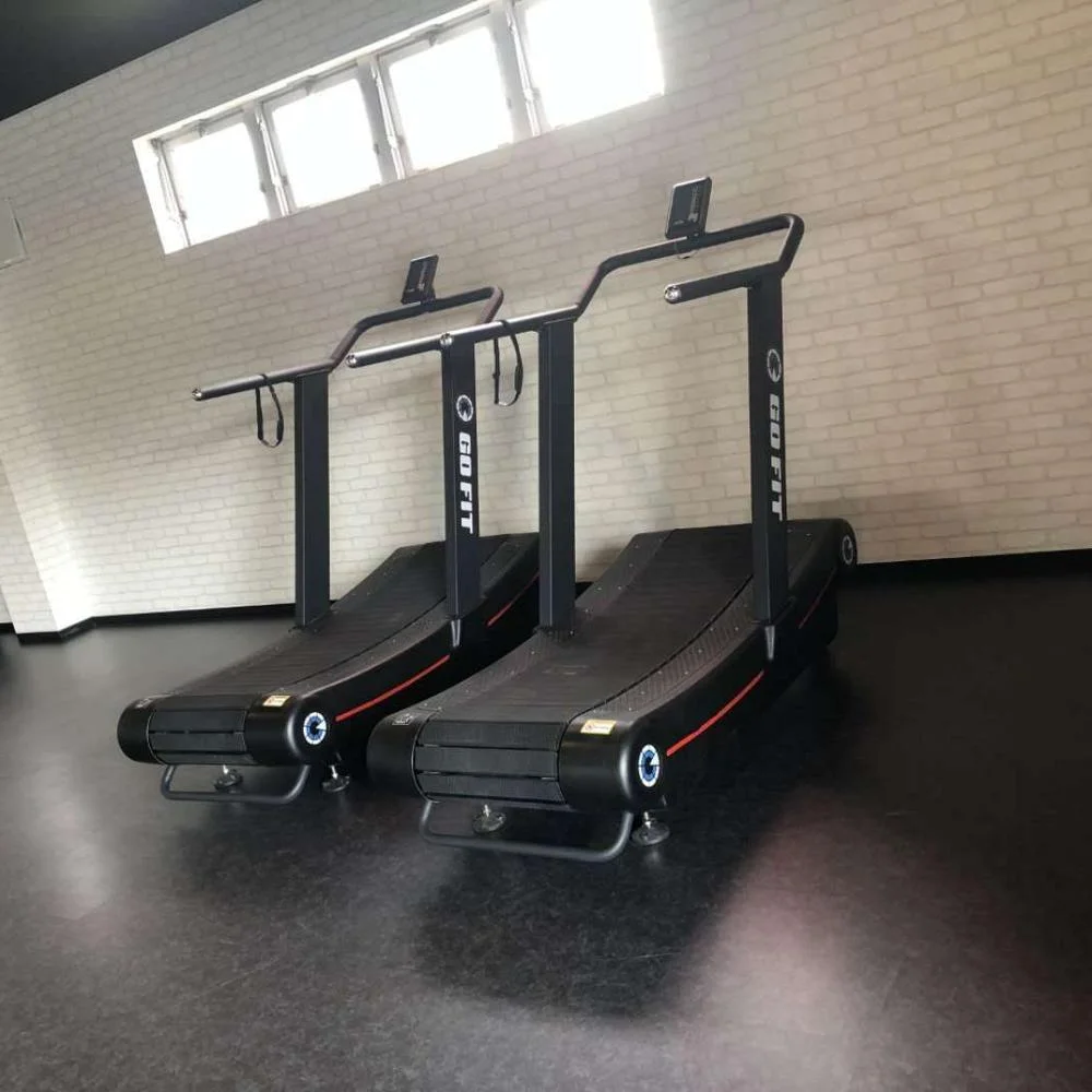 Land fitness Commercial Manual Curved Treadmill Machine Air Runner