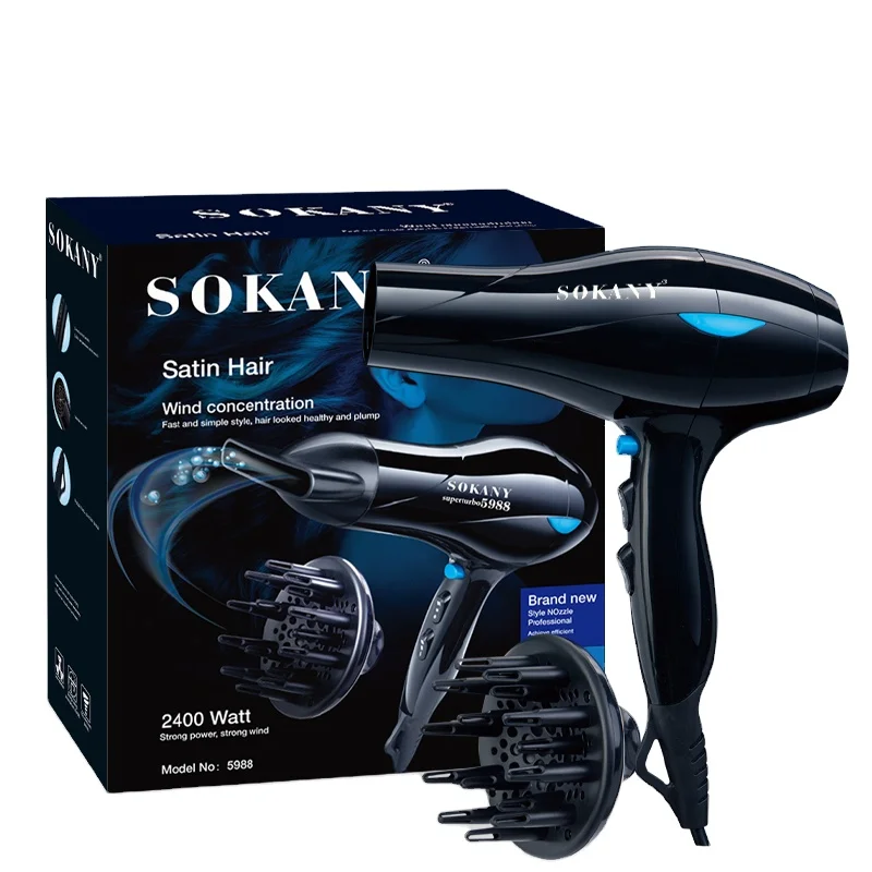 Sokany 2400w Hair Dryer For Womens Professional Hair Dryer Plug Cord Can Be Rotated Household Hair Dryer With Diffusers