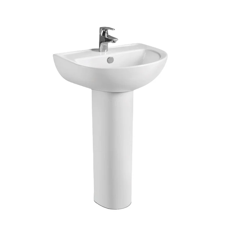 Hot Sale sanitary basin wash basin Hotel Cheap Two Piece Out door Wash basin base on guangdong pedestal sinks bathroom