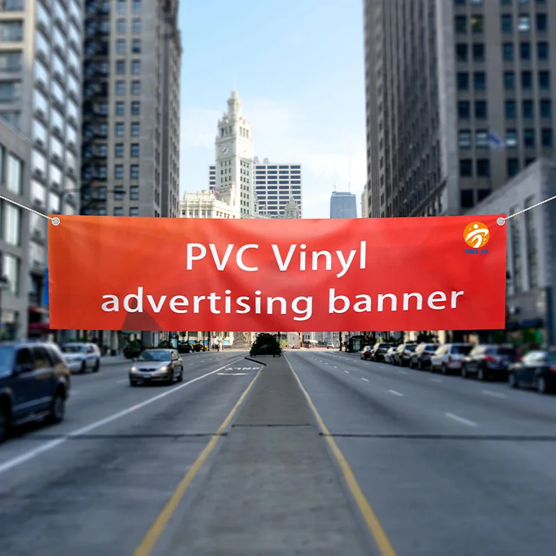 Large Hanging Vinyl Banner Custom Logo Printing Advertising Hanging Banner Outdoor Big Banner