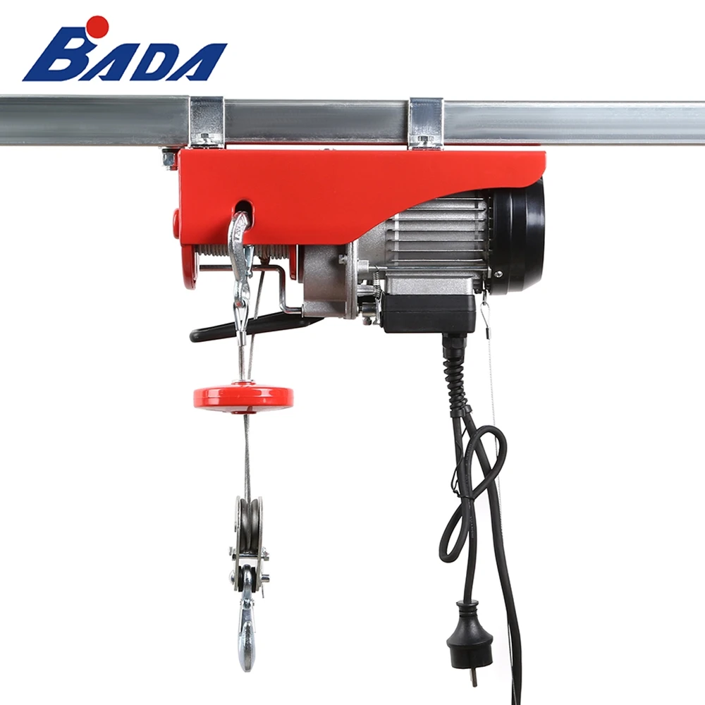 BADA 250kg mini chain small household lifting height 12 m electric wire rope hoist