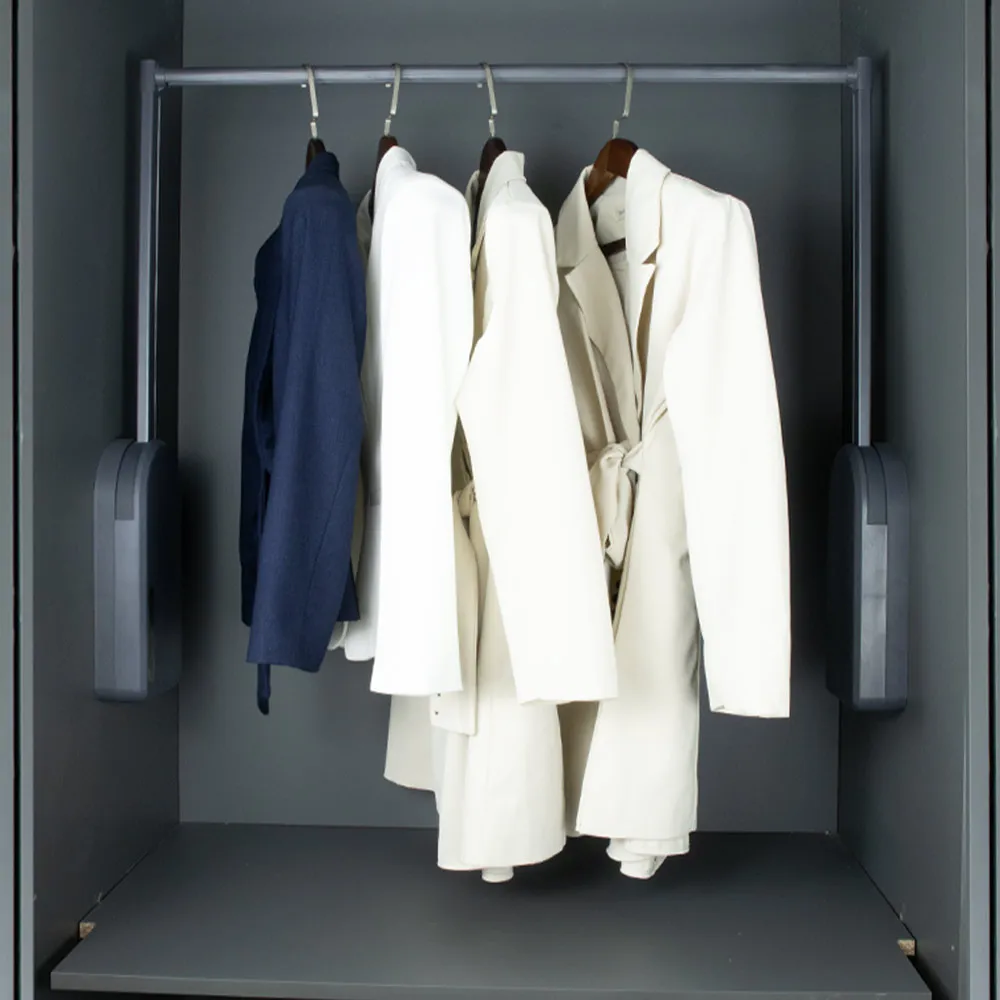 Wholesale Modern Design Home Bedroom Electric Induction Lift Wardrobe Hardware Accessories Clothes Rack Large Capacity Storage R