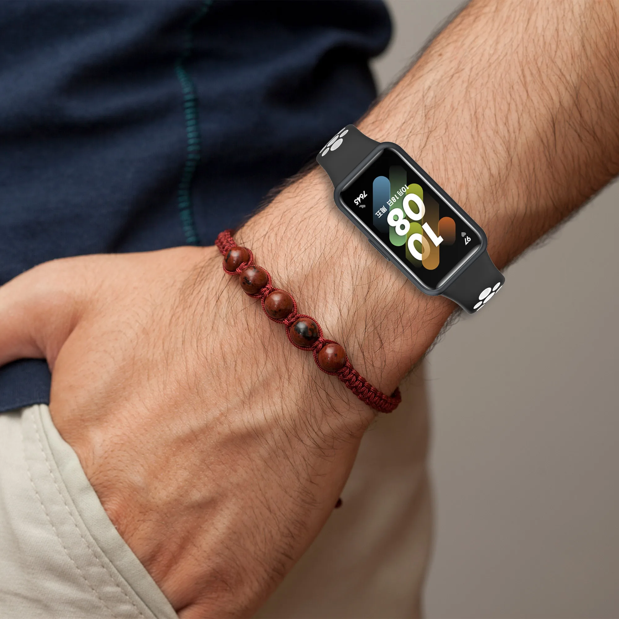 Заводская распродажа резиновый силиконовый ремешок для huawei band 7 сменный спортивный часов браслет