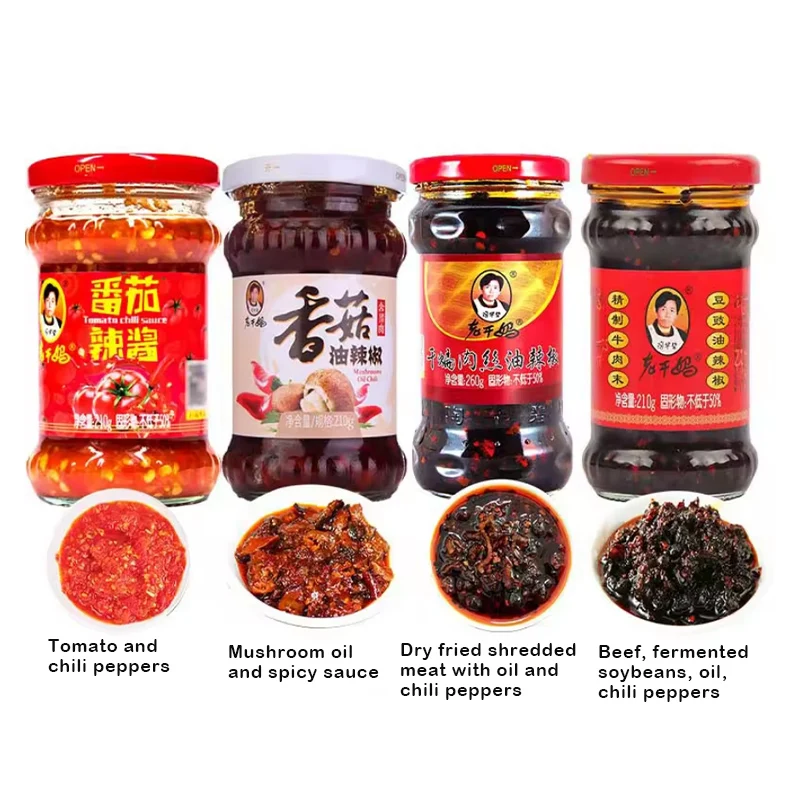 Wholesale China Hot Products 210g Laoganma Mushroom Oil Chili Hot Pot Sauce Healthy Instant Food