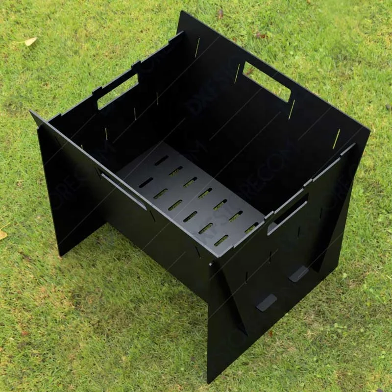 Custom OEM Portable Pop-Up Foldable Fire Pit Flat Packed Firepit