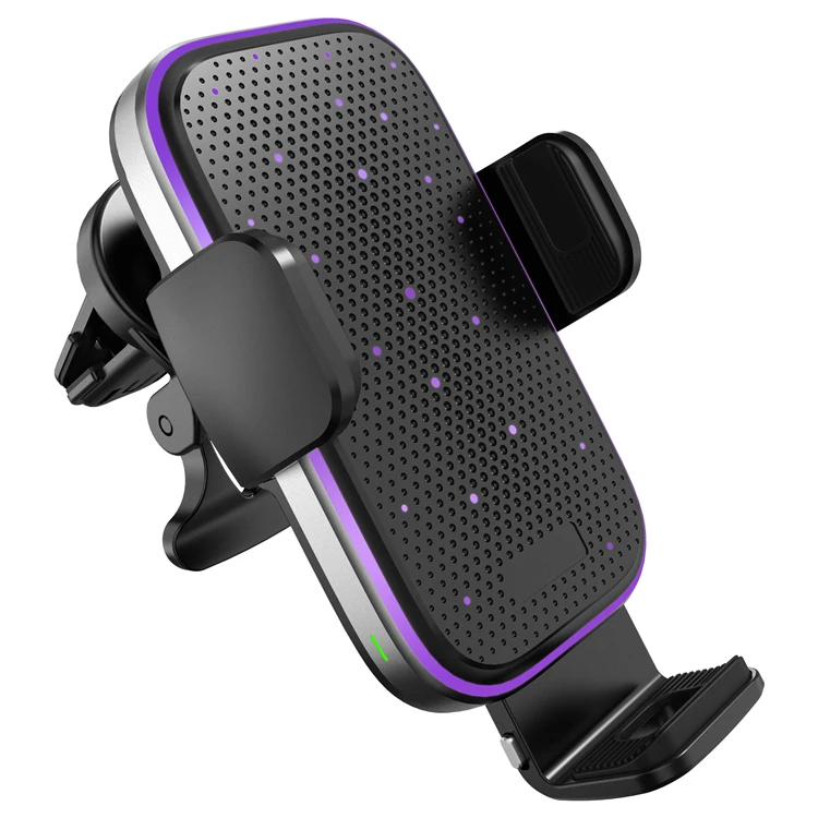 Air outlet instrument panel car phone holder adjustable suction cup wireless charging bracket