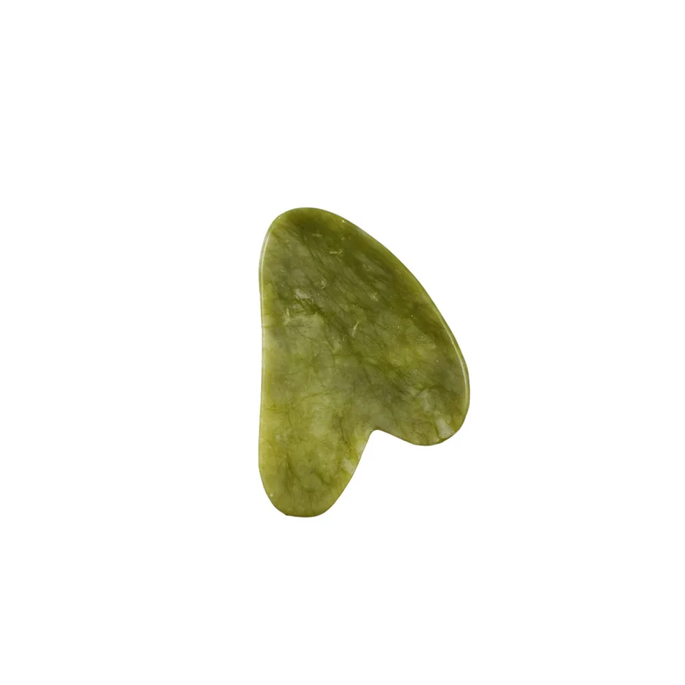 Wholesale Skin massage Body Scrapping Green Jade Roller Gua Sha Set Face Massage Jade Roller