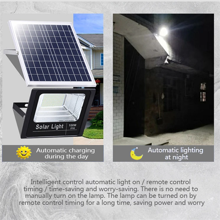 Die-casting Aluminum IP65 Waterproof LED outdoor Floodlight 25W 40W 60W 100W 200w 300w LED Solar flood light