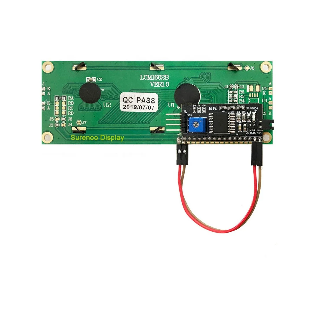 162 1602 16X2 Larger Size Serial I2C IIC Blue Negative Character LCD Module Display Screen Panel LCM with LED Backlight