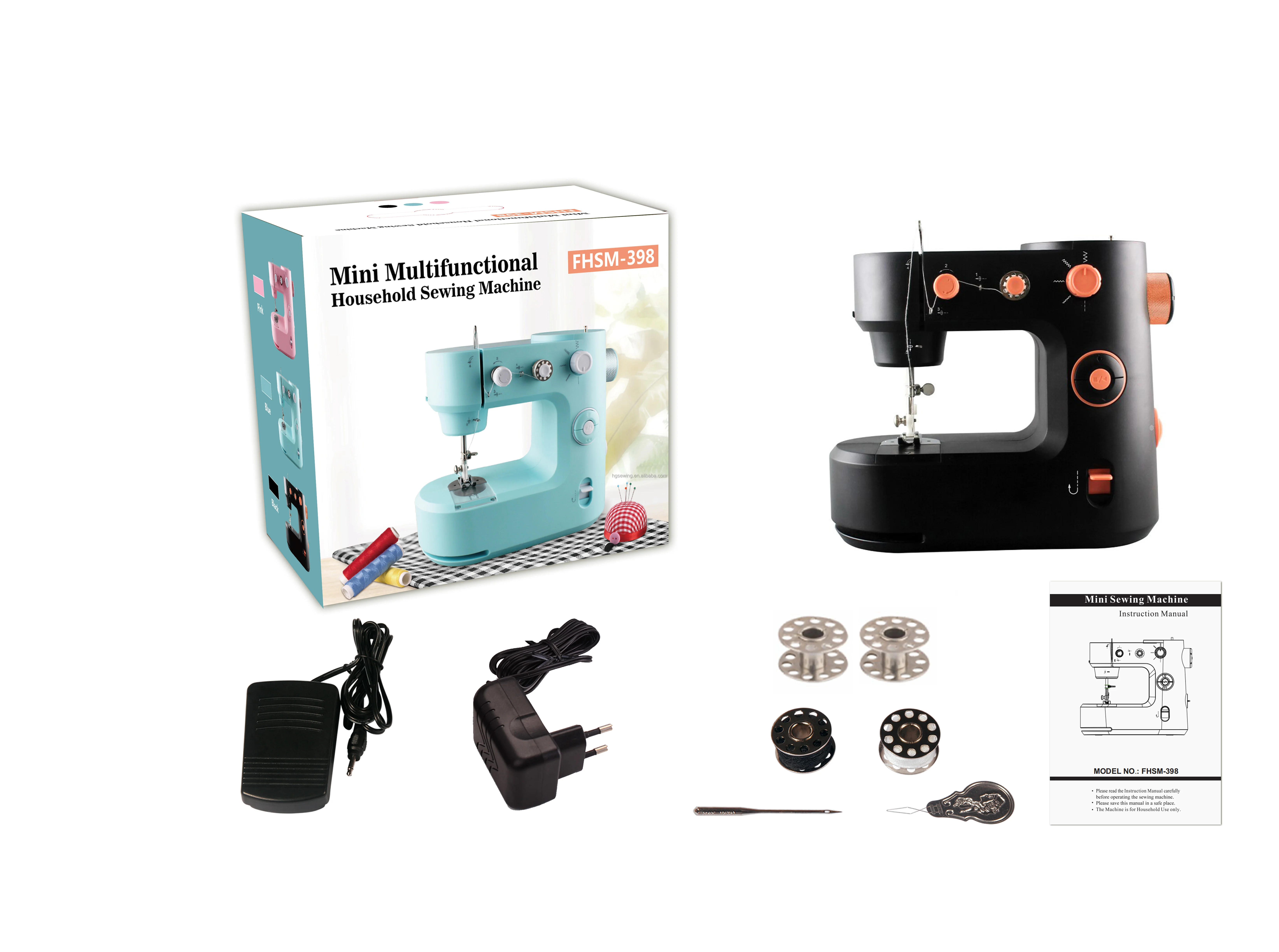 FHSM-398 New VOF brand portable leather jeans sewing machine factory price Guangzhou China automatic bag sewing machine