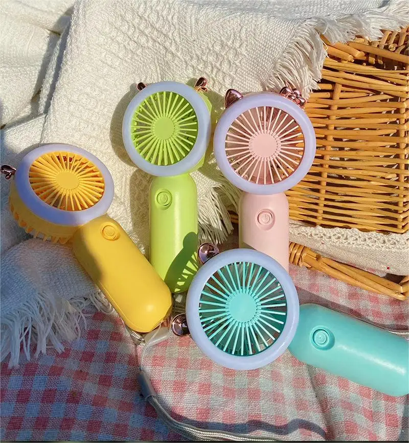 Younimei Mini fan daisy USB Rechargeable Night Light Cooling Handheld Fan Adjust ventilador Portable Fan