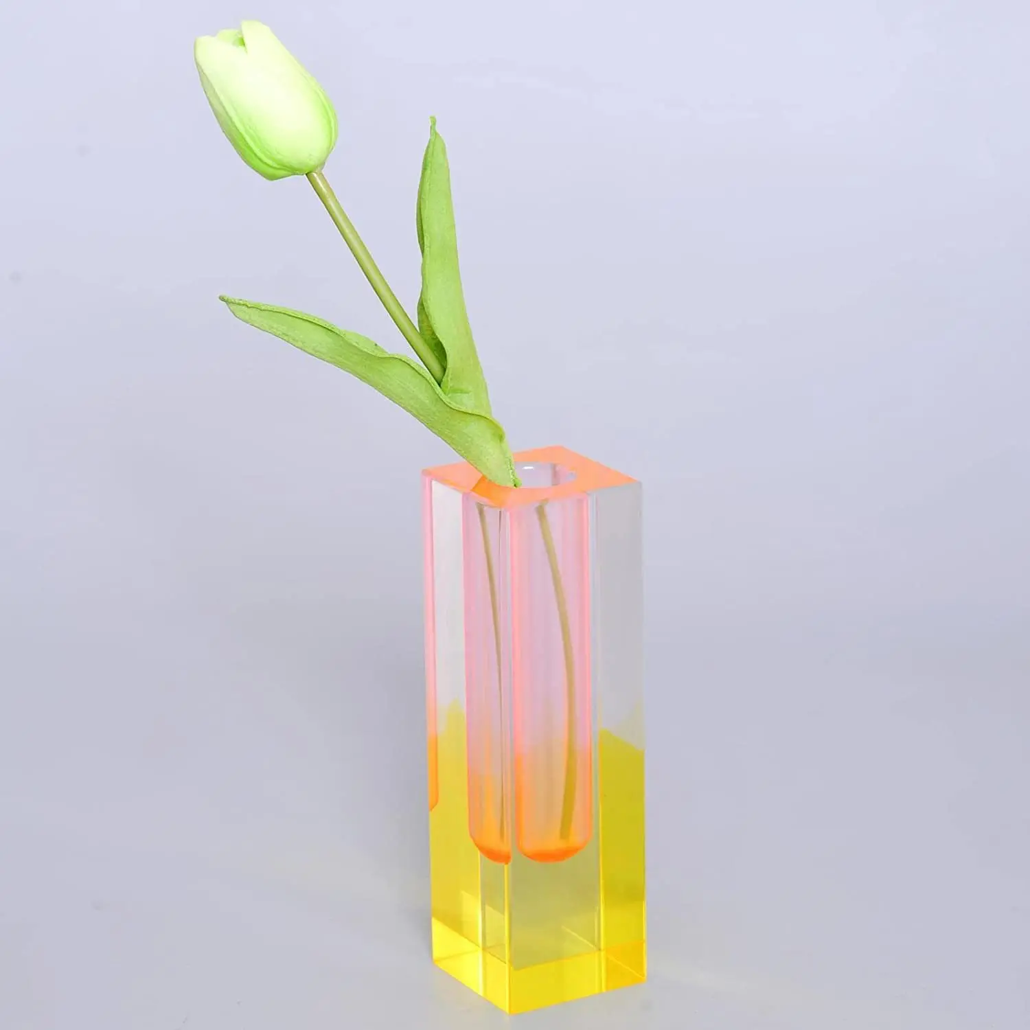 Transparent Office Decor Flower Vases Hydroponic Acrylic Vase Plastic Table Vase Hydroponics Container