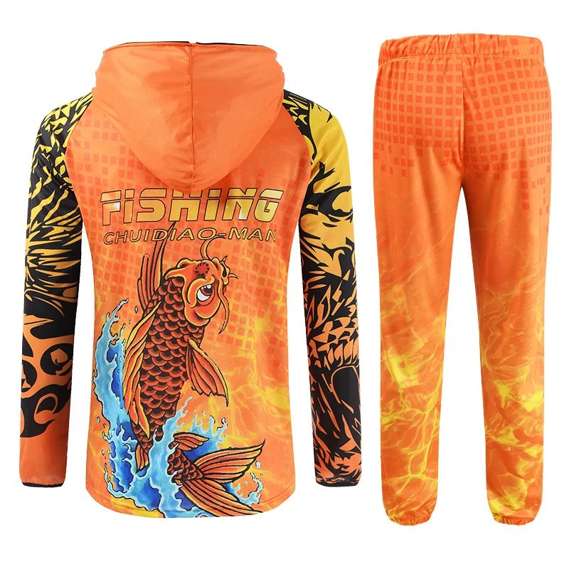 Outdoor Sportswear Custom Wholesale Comfortable fishing shirt hoodie Bass UV Protection printing long sleeve Fishing Suits