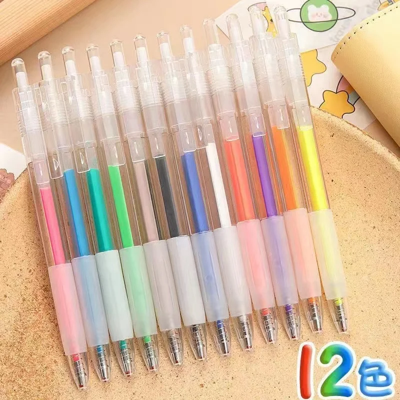 Custom Kids Graffiti 3D Stereoscopic Jelly Pen colorful paint 12 color set candy color Gel ink Pen