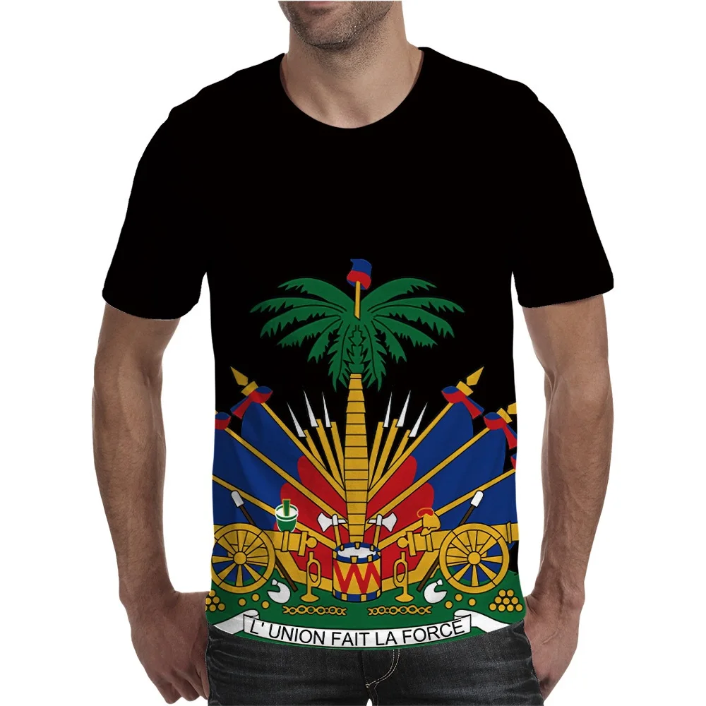 
Custom Logo Sweater Unisex Logo Haiti Flag Style Hoody Clothing 