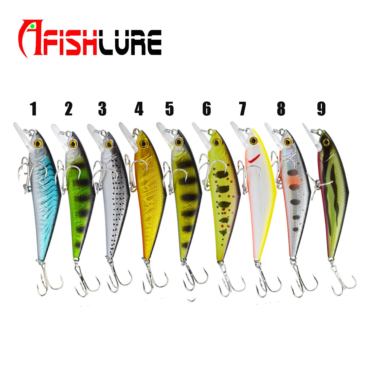 Hard plastic minnow lure 63mm/7.8g  85mm/14g sinking water hard bait artificial lures