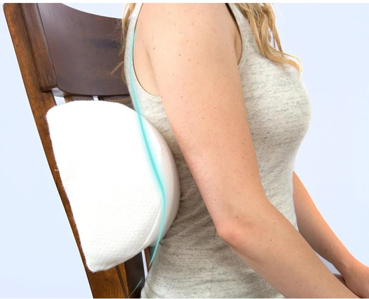 Cooling Gel Lumbar Pillow for Sleeping Memory Foam Lower Back Pain Relief Support Cushion