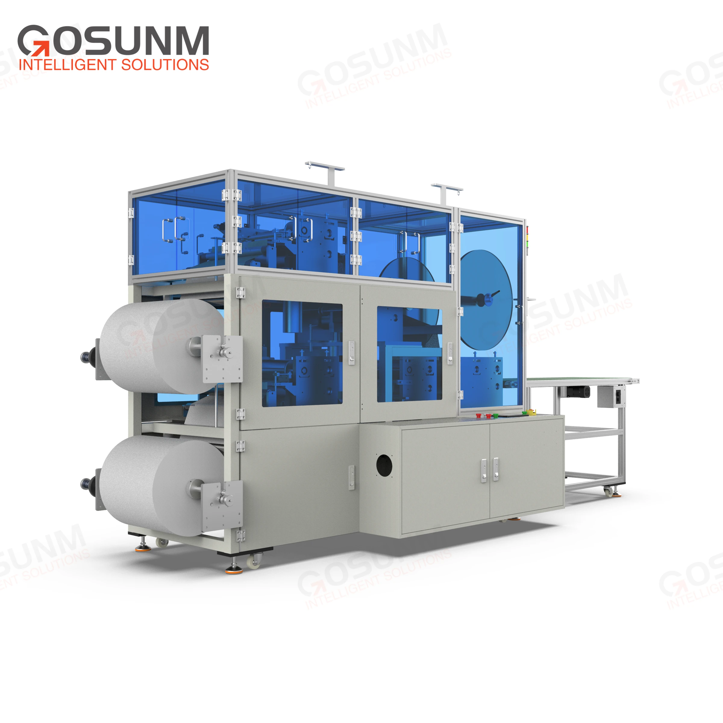 Полностью автоматическая одноразовая Нетканая медицинская машина Gosunm для изготовления чехлов ботинок совместима с ремнями или