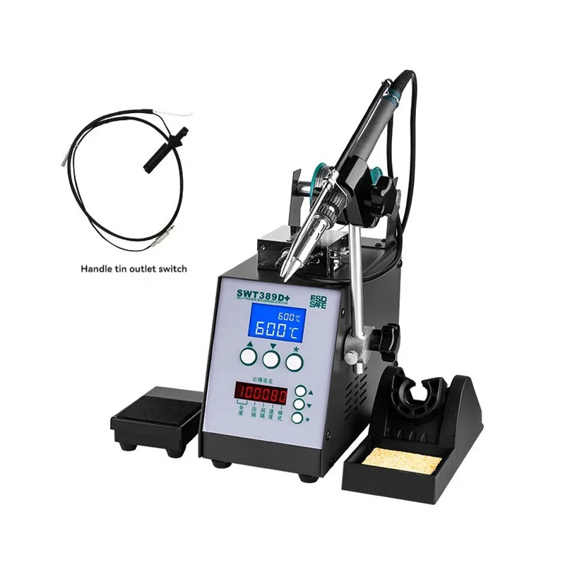 LCD Digital Display Automatic Soldering Machine 300W Mobile Repair Tool Pedal/Manual Feeding Soldering Station