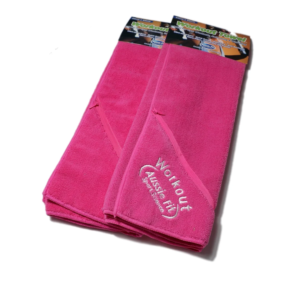 
Microfibre Custom Print Logo Swim Gym Fitness Towel Sport Towel With Triangle Zipper Pocket Support Custom Design Style 