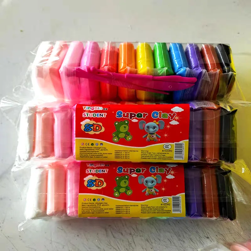 Available super light clay 12 color 24 color 36 color bag set mixed space clay handmade diy non-toxic clay for children