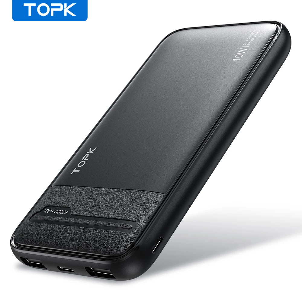 
TOPK I1016 3A Fast Charging USB PD Type C Portable Mini Mobile Charger Power bank 10000mah 