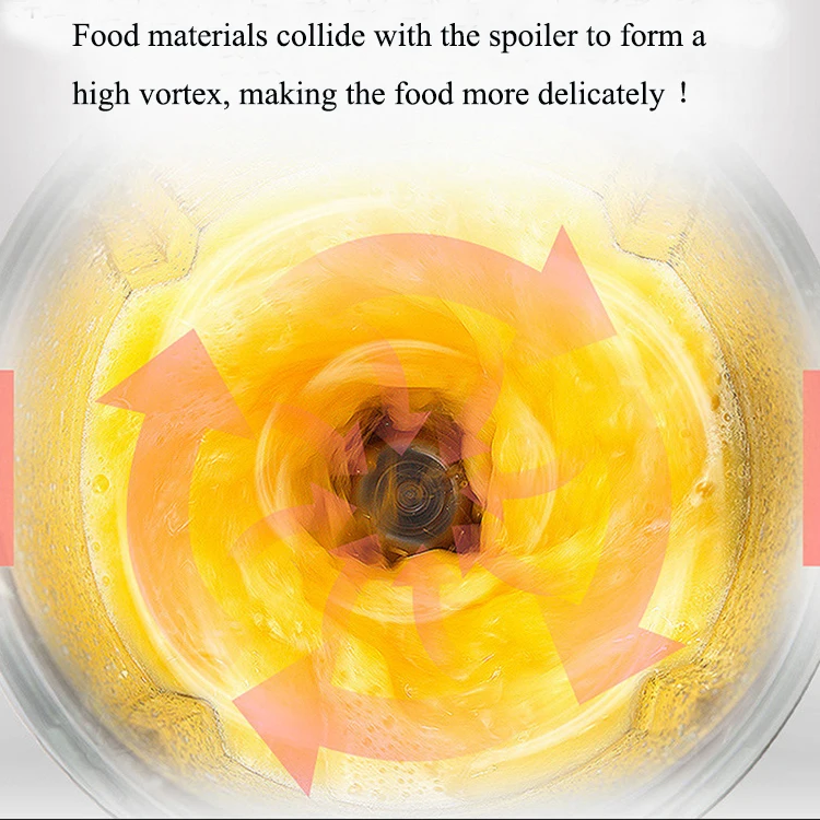 Home Kitchen Appliance 2300W Stainless Steel 6 Blades Double Protection  Smoothie Juicer Shakes Blender