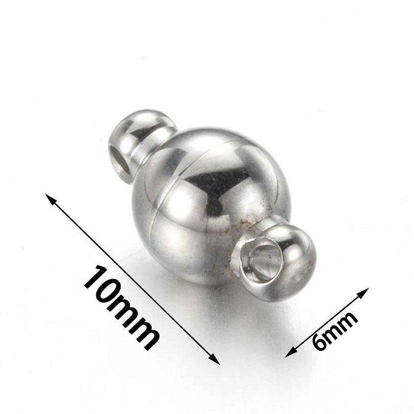 Magnetic Clasps Round Ball Clasp for DIY Necklace Bracelet Jewelry Making Stainless Steel Beads