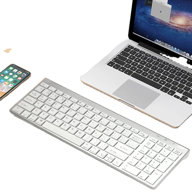 Hot Sales Original Multiple Devices 114 Keys EU Slim Portable Wireless Keyboards For Laptop Macbook