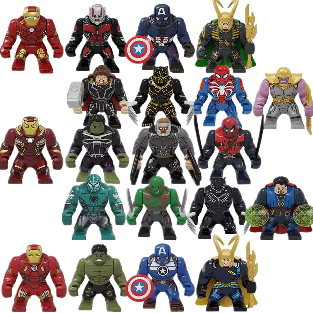 Hot Big Super Heroes Iron Lori Doctor Strange Thor Characters Man Mini Plastic Building Block Toys