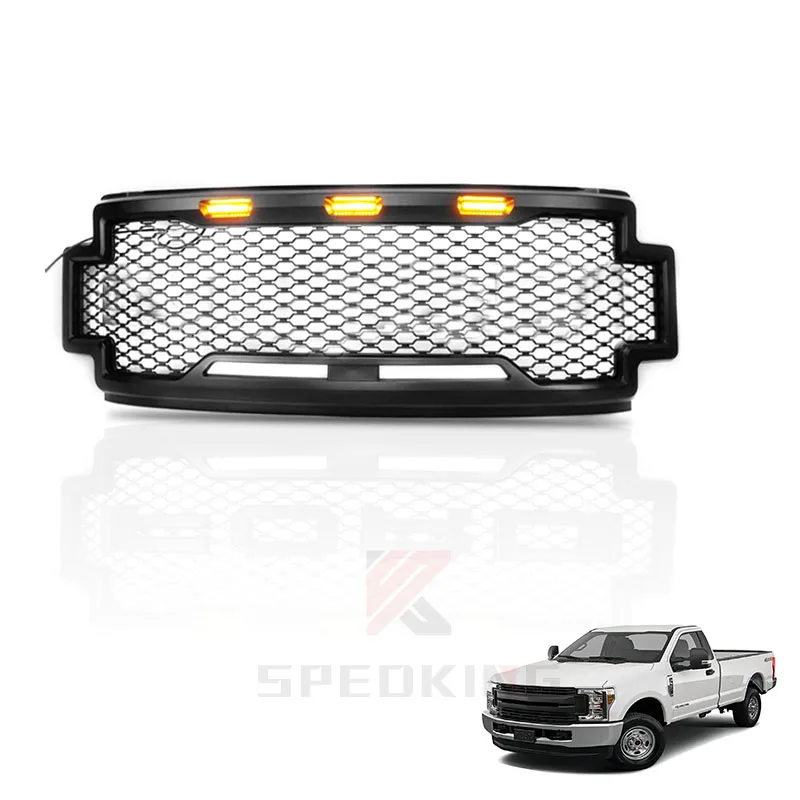 Spedking Hot Sale 4x4 auto tuning accessories ABS  grill with LED turn light for ford  f250  17-20