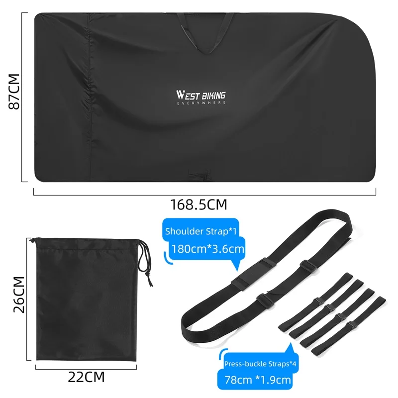 WEST BIKING Wholesale Custom Bicycle Wheel Bag Waterproof Folding Bike Bags Covers Dustproof Portable Bicycle Carry Loading Bag