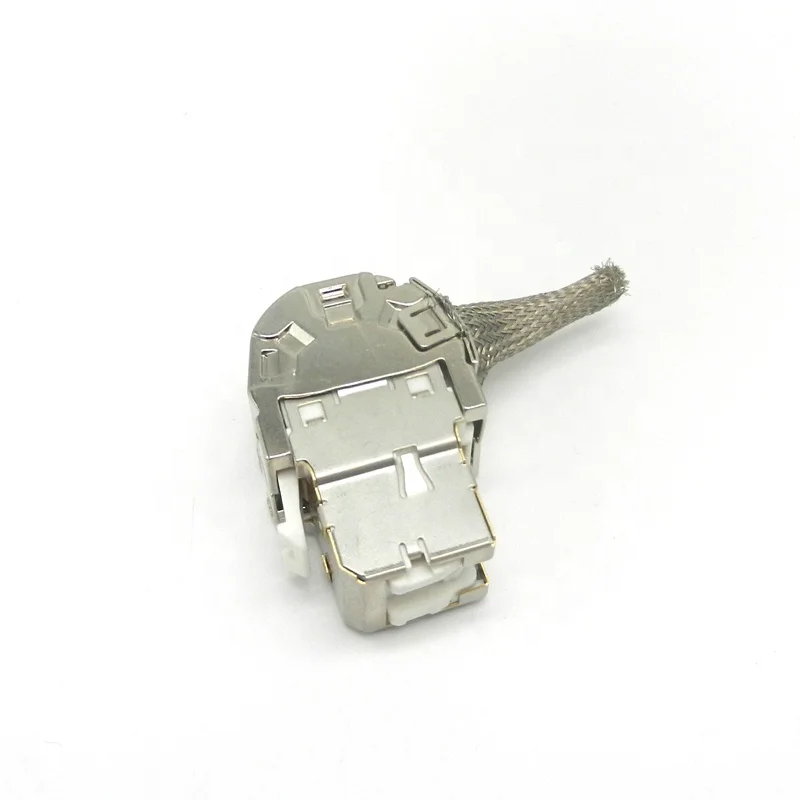  Новый дизайн цинковый сплав 10G 180 градусов FTP toolless cat 6a Экранированный cat6a keystone jack
